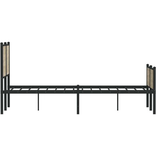 VidaXL Metalni okvir kreveta s uzglavljem i podnožjem 120 x 190 cm Slike