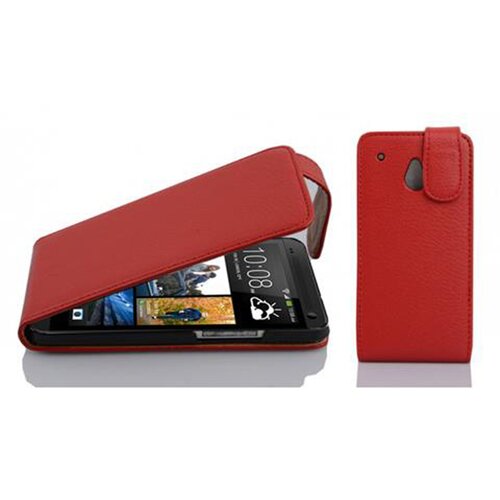 Cadorabo Ohi&scaron;je, združljivo z HTC ONE M4 MINI v rdeče sladkorno jabolko - Za&scaron;čitni ovitek v obliki flipa iz teksturiranega umetnega usnja, (20563617) Cene