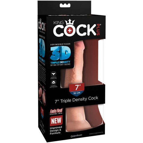 Pipedream King Cock 7'' 3D Dildo, 17.8 cm Cene
