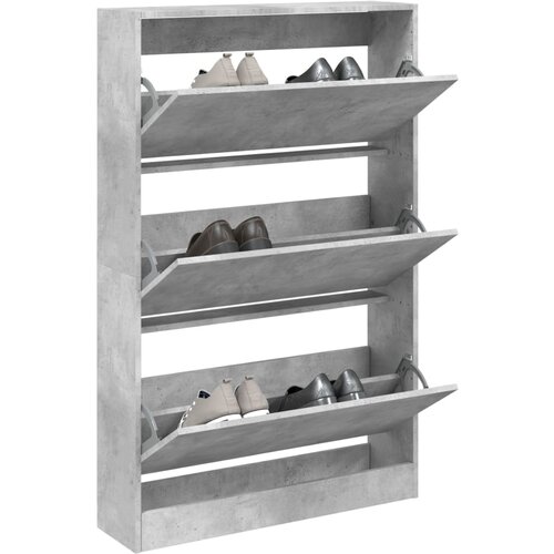  The Living Store Omarica za čevlje betonsko siva 80x21x125,5 cm inženirski les - Omarica Za Čevlje, (21485564) Cene