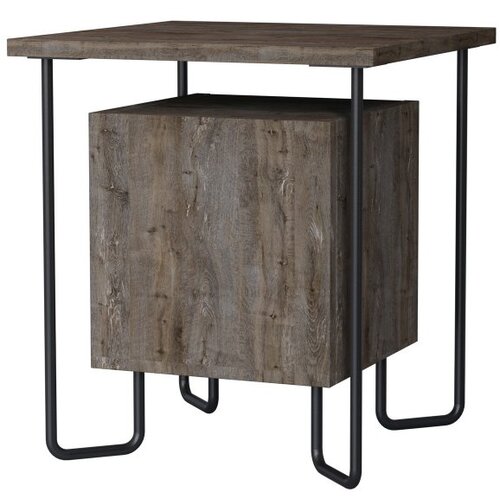 Hanah home acres Nightstand Dark Coffee Komoda, Siva Cene