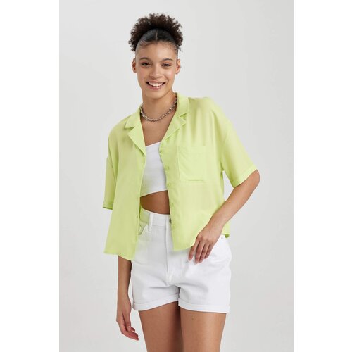 Defacto Regular Fit Pyjamas Collar Short Sleeve Shirt Slike