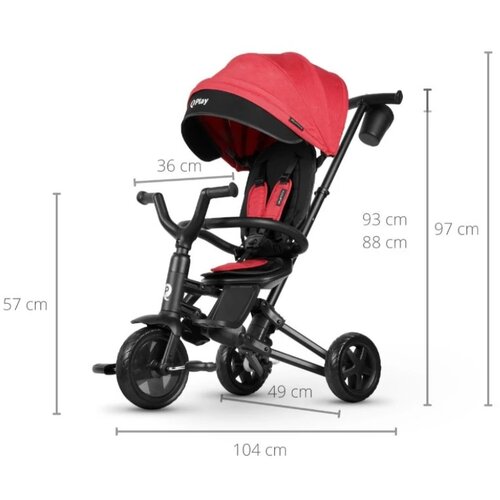 Qplay tricikl Nova Niello, Red ( NOVA NIELLO CHILDREN TRICYCLE ) Slike