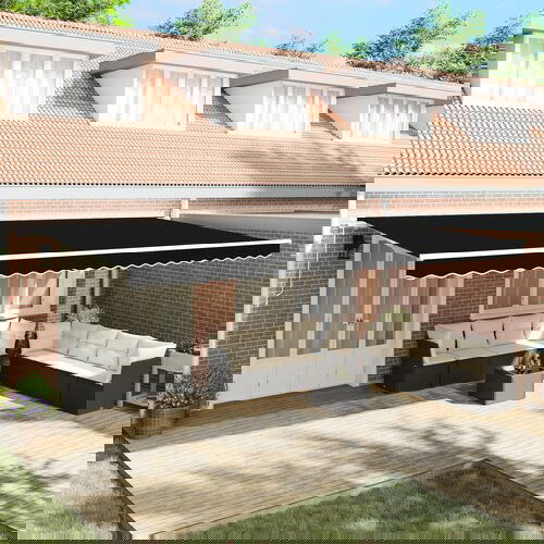 VidaXL zamjenska tkanina za tenda 6x3 m crna Slike