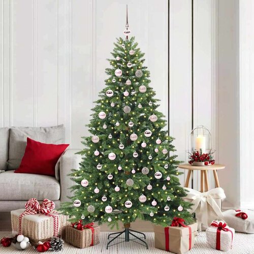 vidaXL Umestno božično drevo med 300 LED Zelena 180 cm PE in PVC Cene