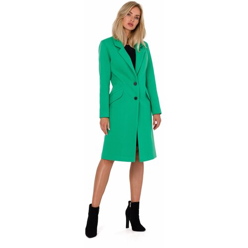 Made Of Emotion Woman's Coat M758 Grass Cene