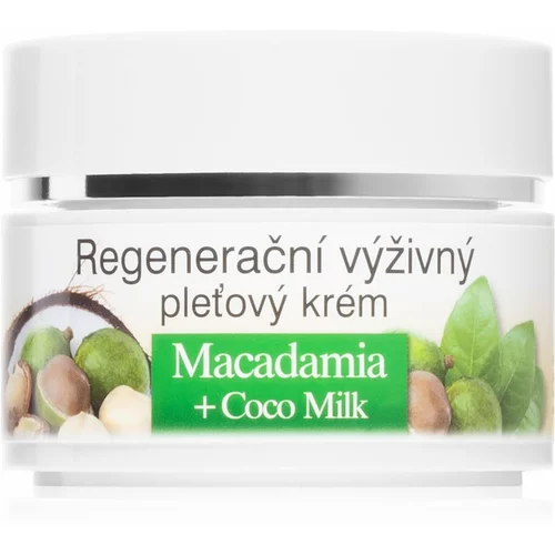 Bione Cosmetics Macadamia + Coco Milk regeneracijska krema za obraz za prehrano in hidracijo 51 ml