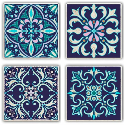 Hermia TBA7436502215247 Multicolor Glass Mat (4 Pieces) Slike
