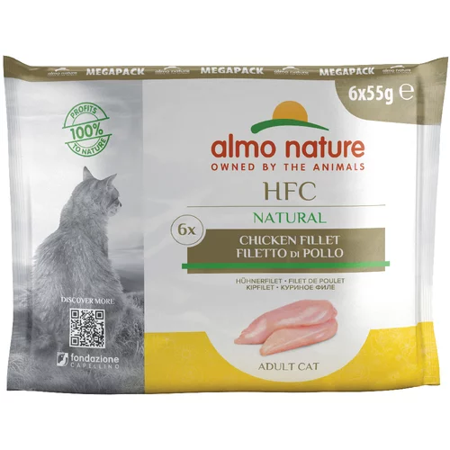 Almo Nature HFC Natural Pouch 6 x 55 g - Pileći filet