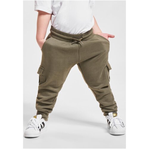 Urban Classics Boys Fitted Cargo Sweatpants - Olive Cene