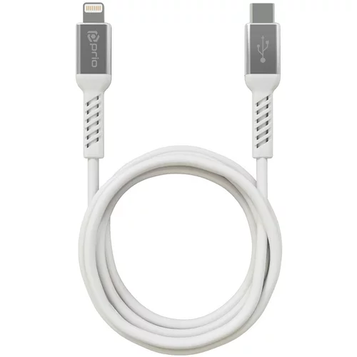 Prio Charge Sync USB C na Lightning kabel MFi certificiran 2 m bijele boje