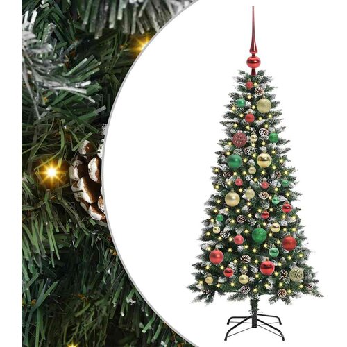 vidaXL Umestno božično drevo med 150 LED Zelena 55 x 55 x 120 cm, (5000067850) Cene
