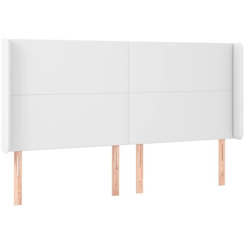 Maison Chic vzglavna omarica - nočna omarica - posteljna omarica z ušesi belo 183x16x118/128 cm umetno usnje, (21710829) Cene