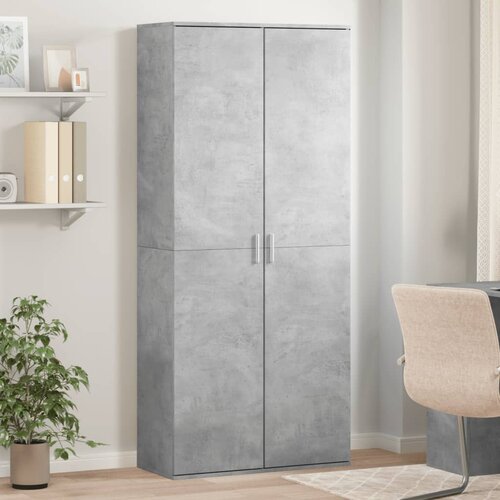 vidaXL Visoka komoda siva betona 80x35x180 cm od konstruiranog drva Cijene