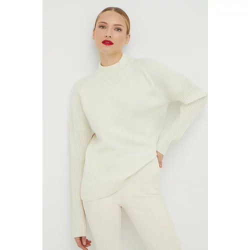 Boss Vuneni pulover za žene, boja: bijela