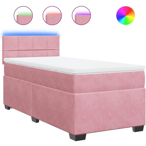 Maison Chic Box spring postelja - Vzmetna postelja z vzmetnico roza 100x200 cm žamet SL10511, (21885772) Cene