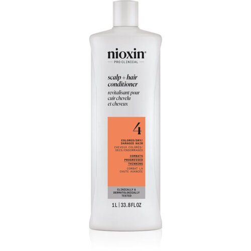 Nioxin System 4 Scalp + Hair Conditioner vlažilni in hranilni balzam za barvane in poškodovane lase 1000 ml Cene