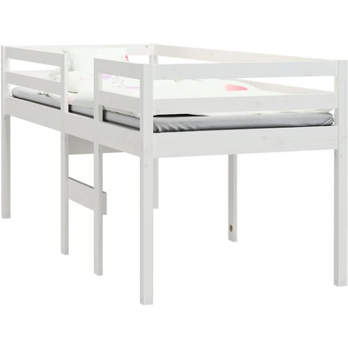  Visoki krevet bijeli 90 x 190 cm od masivne borovine Slike