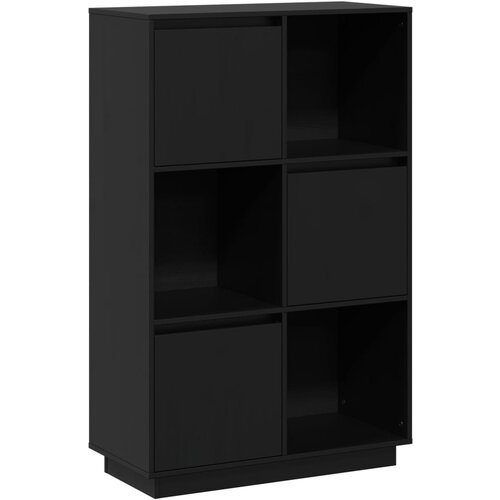 Maison Chic Visoka omara - Komoda - Predalnik črna 74x35x117 cm trdna borovina, (21720505) Cene