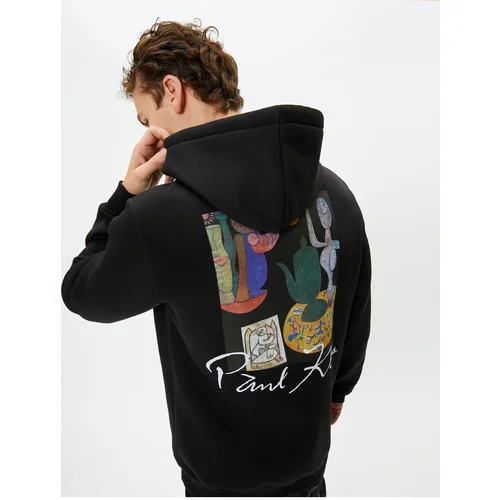 Koton Paul Klee Hooded Sweat Kangaroo Pocket Licensed Printed on the Back