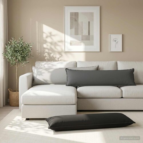  Presvlaka za jastuk 2 kom. HOUTEN Siva 40 x 145 cm Poliester Slike