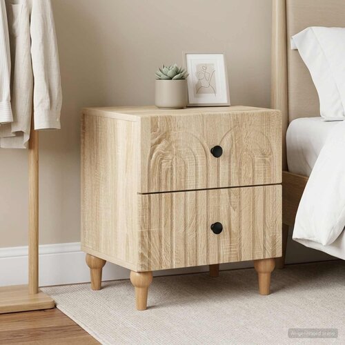  Noćni ormar s ladicama 2 pcs Hrast sonoma 43 x 34,5 x 48 cm Cene