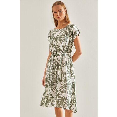 Bianco Lucci Women&amp;#039;s Multi Patterned Elastic Waist Dress Slike