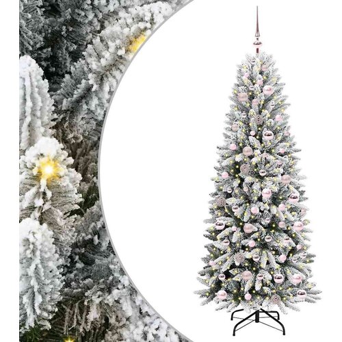 VidaXL Umjetno božićno drvce s stalakom Bijelo 73 x 73 x 180 cm Slike