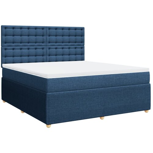 Maison Chic Box spring postelja - Vzmetna postelja z vzmetnico modra 180x200 cm blago SL17883, (21882484) Cene