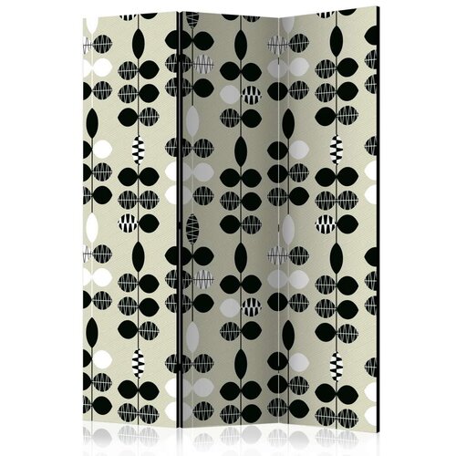  Paravan u 3 dijela - Black and White Dots [Room Dividers] 135x172 Slike