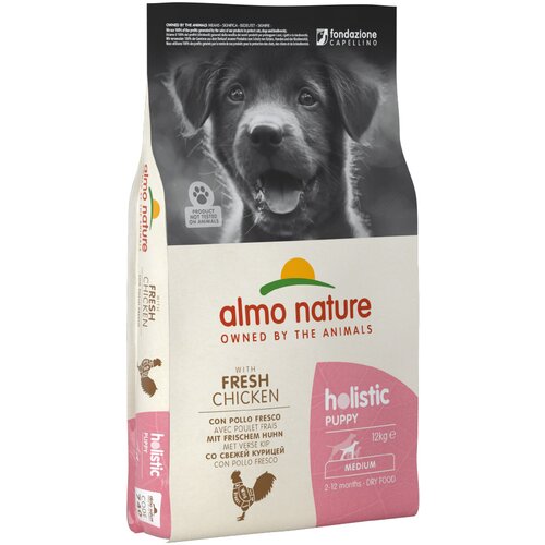 Holistic Almo Medium Puppy piščanec & riž - Varčno pakiranje: 2 x 12 kg Cene