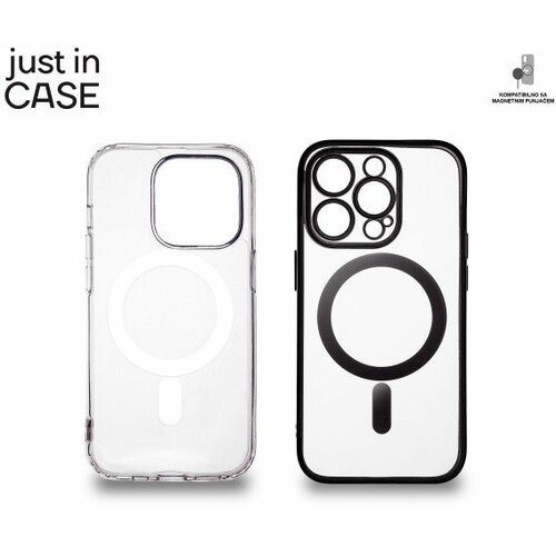 Just In Case 2u1 Extra case MAG MIX paket CRNI za iPhone 14 Pro Slike