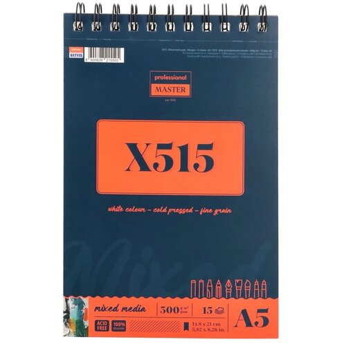 Professional Master X, mixed, blok sa spiralom - odaberite veličinu X515 - 300g - 15 lista A5 Cene