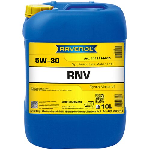 RAVENOL Ulje za motor RNV, 5W-30, 10L Cene