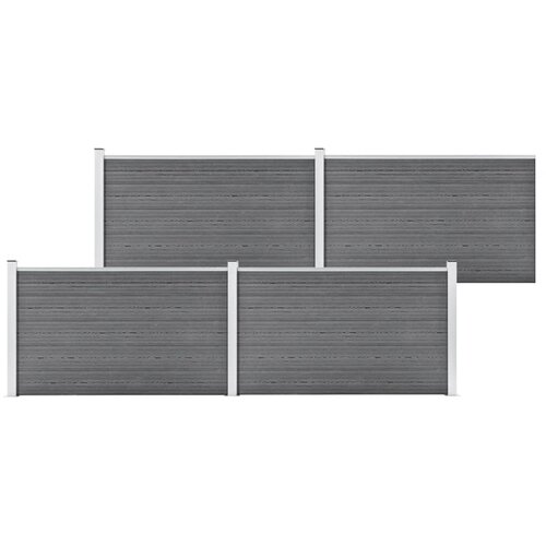 vidaXL Vrtna ograda od WPC-a 699 x 106 cm siva Cijene