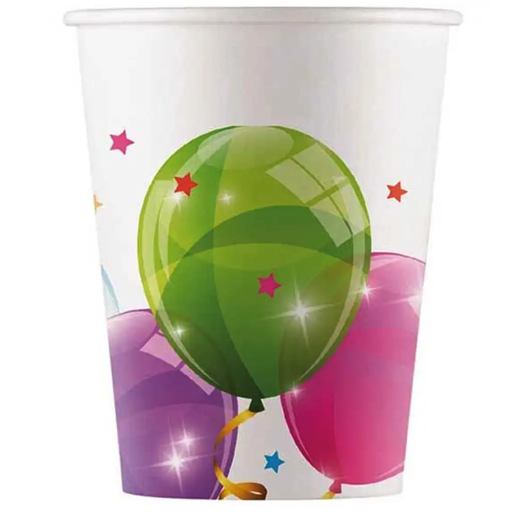 Procos Šareni baloni papirnate čaše set od 8 komada 200 ml Cene