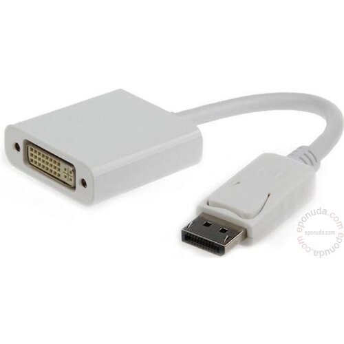 Gembird A-DPM-DVIF-002-W DisplayPort to DVI adapter cable, white adapter Slike