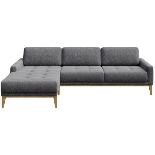 MESONICA svetlo siva kotna sedežna garnitura Musso Tufted, levi kot Cene
