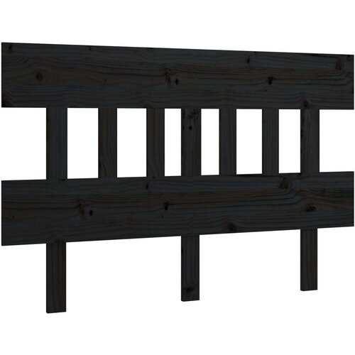  Uzglavlje za krevet crno 143 5 x 3 x 81 cm od masivne borovine Slike