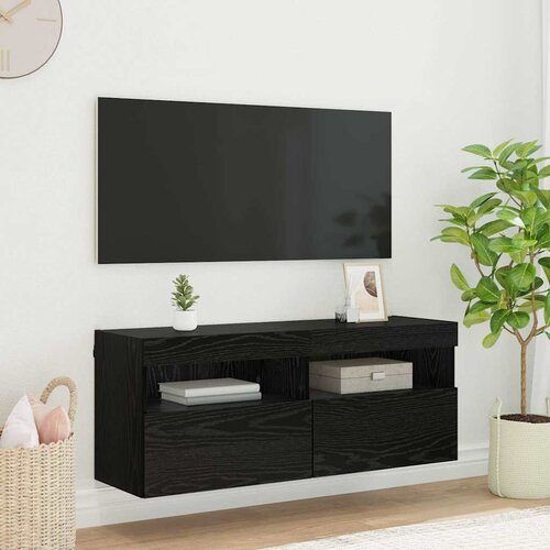TV zidni ormar Crni hrast 100 x 30 x 40 cm Konstruirano drvo Cijene