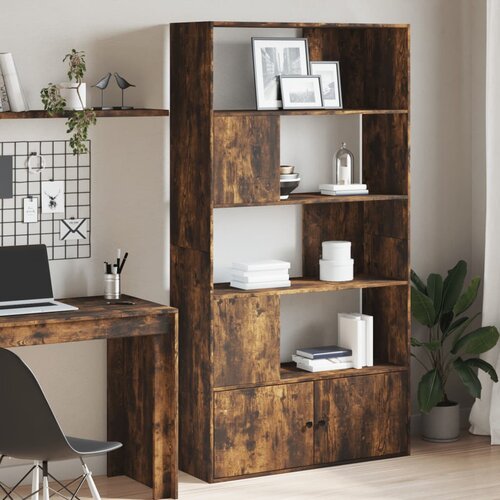  The Living Store Knjižna omara dimljeni hrast 100x36x189 cm inženirski les - Knjižna Omara, (21497185) Cene