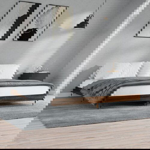 VidaXL Posteljni okvir rjav hrast 120x200 cm inženirski les Slike