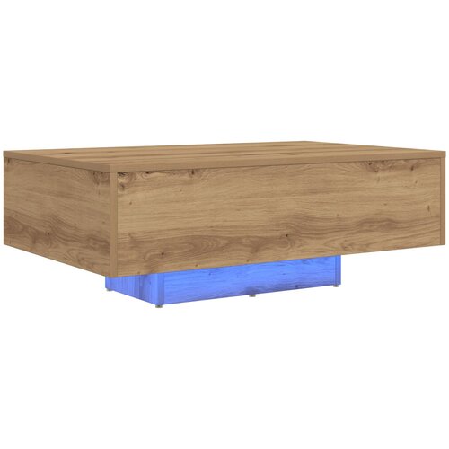 vidaXL Stolić za kavu s LED svjetlima u boji hrasta 85x55x31 cm Cijene