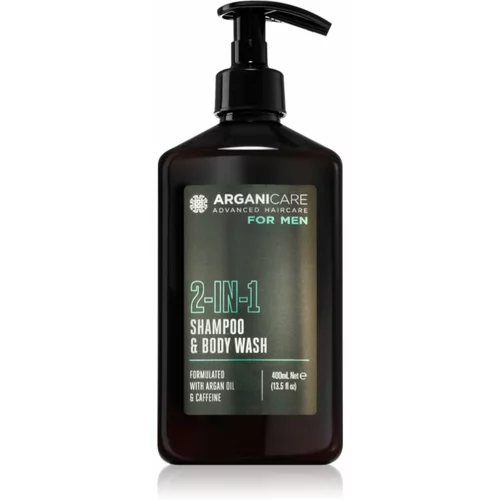 Arganicare For Men 2-In-1 Shampoo & Body Wash gel za tuširanje i šampon 2 u 1 za muškarce 400 ml