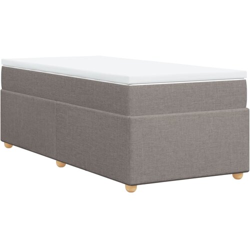 VidaXL Box spring postelja z vzmetnico taupe 90x190 cm blago, (21308630) Slike