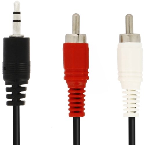 AVIZAR 3,5 mm kabel za stereo adapter rca, ojačitev zvoka za pametni telefon, črna, (20530556) Slike