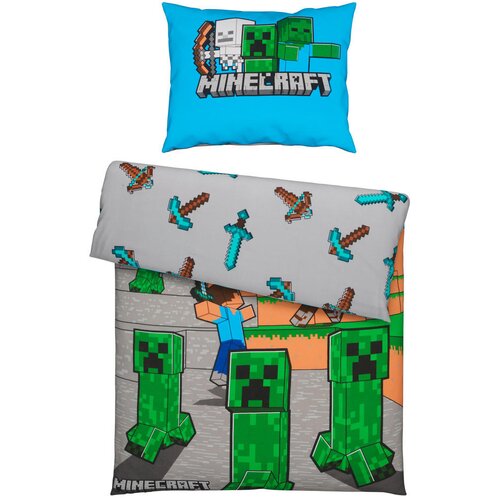 Minecraft otroška posteljnina 140/200 cm tkanina večbarvno Cene