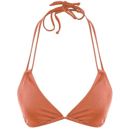 Trendyol Cinnamon Ruffle Detailed Bikini Top Cene