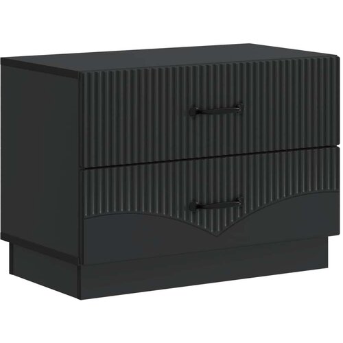  Noćni ormar Crna 62 x 34 5 x 44 5 cm Konstruirano drvo - Crna Cene