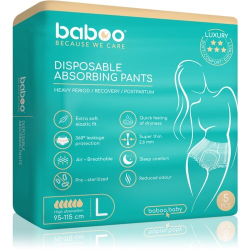 Baboo Disposable Absorbing Pants jednokratne pelene-gaćice veličina L 5 kom Cijene